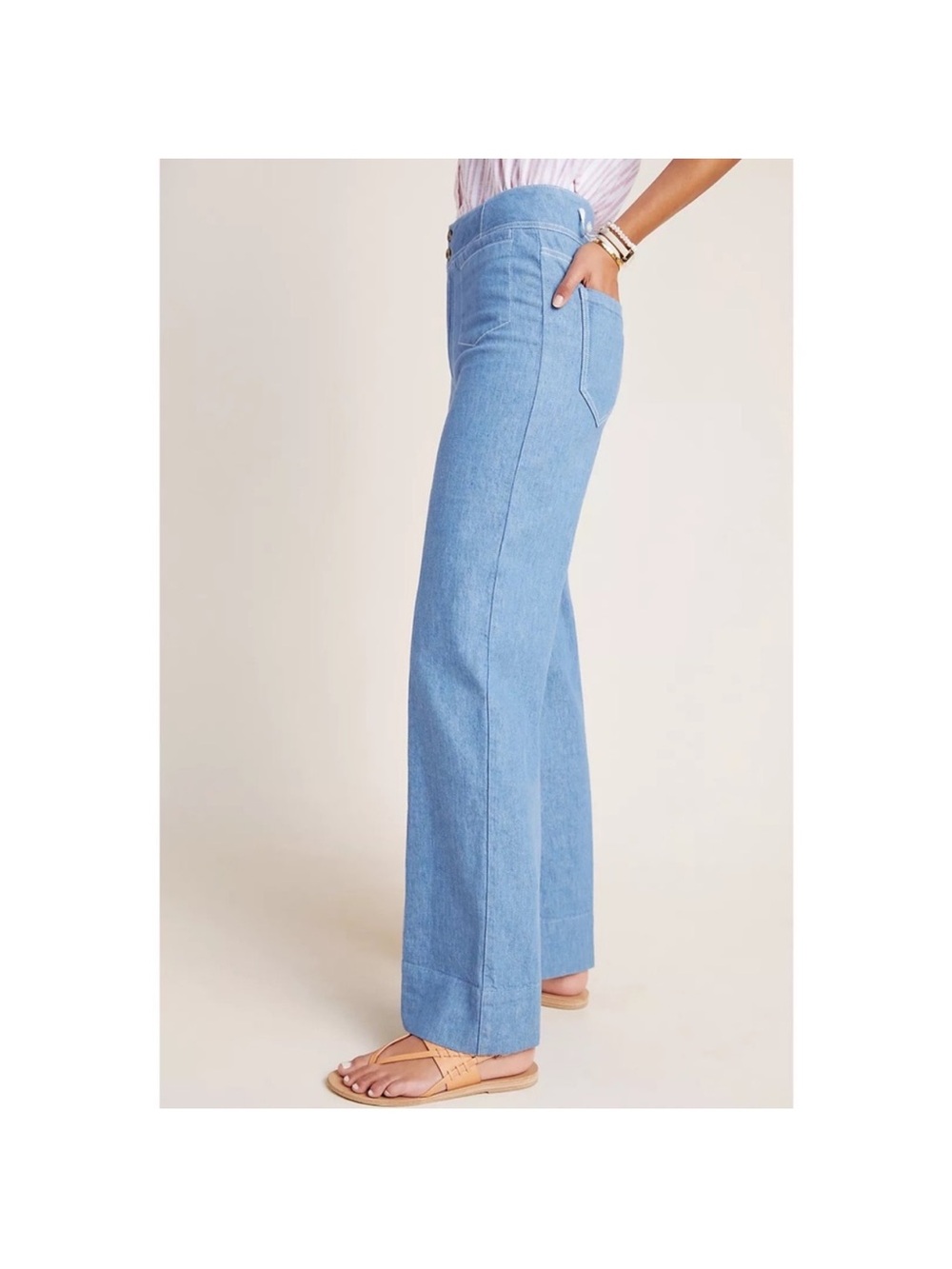 Anthropologie Pilcro Wide Leg Linen Trousers - Picture 2 of 12